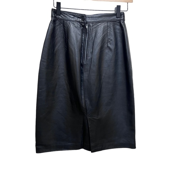 Vintage Marquis Leather Pencil Skirt - Picture 5 of 7